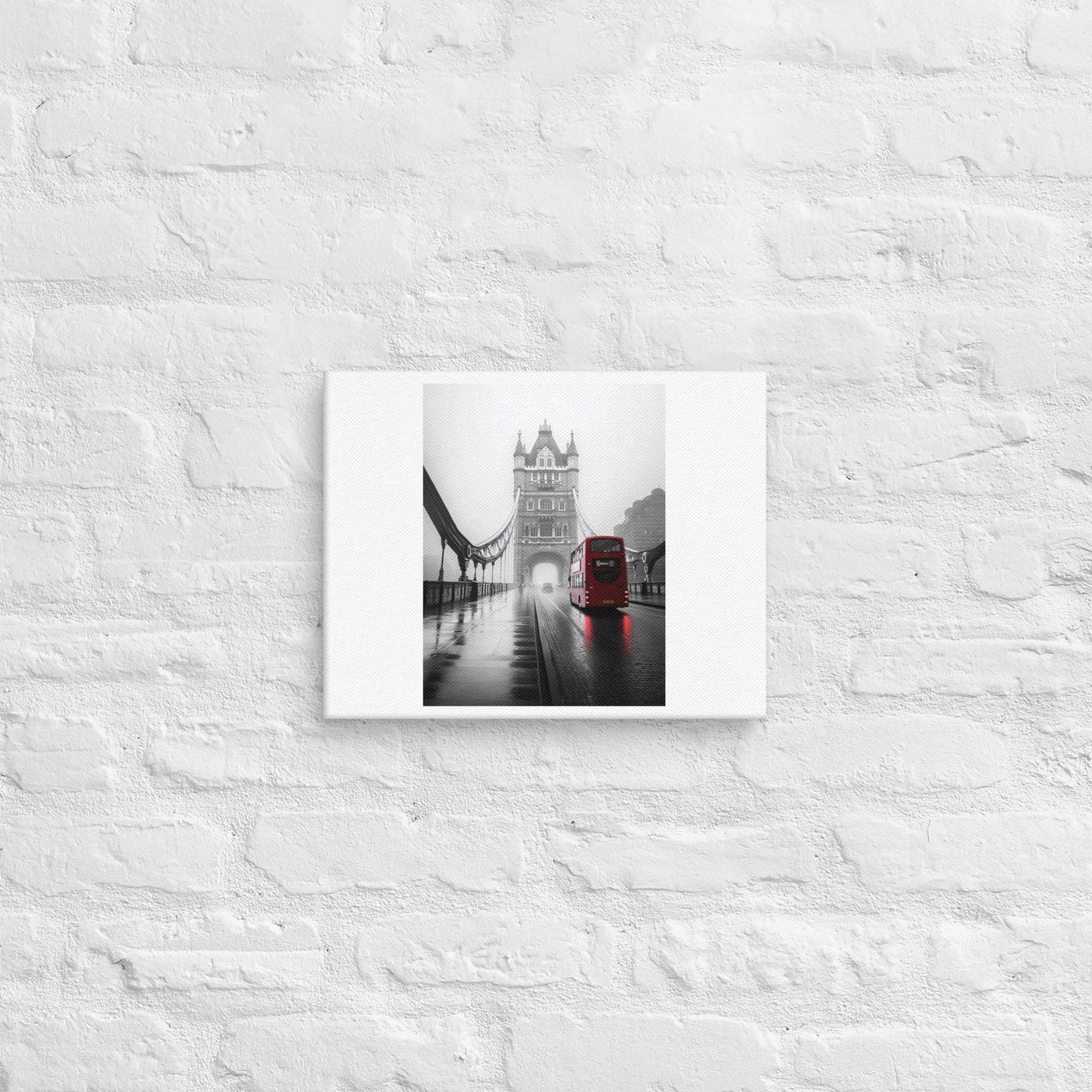 Black White City Canvas