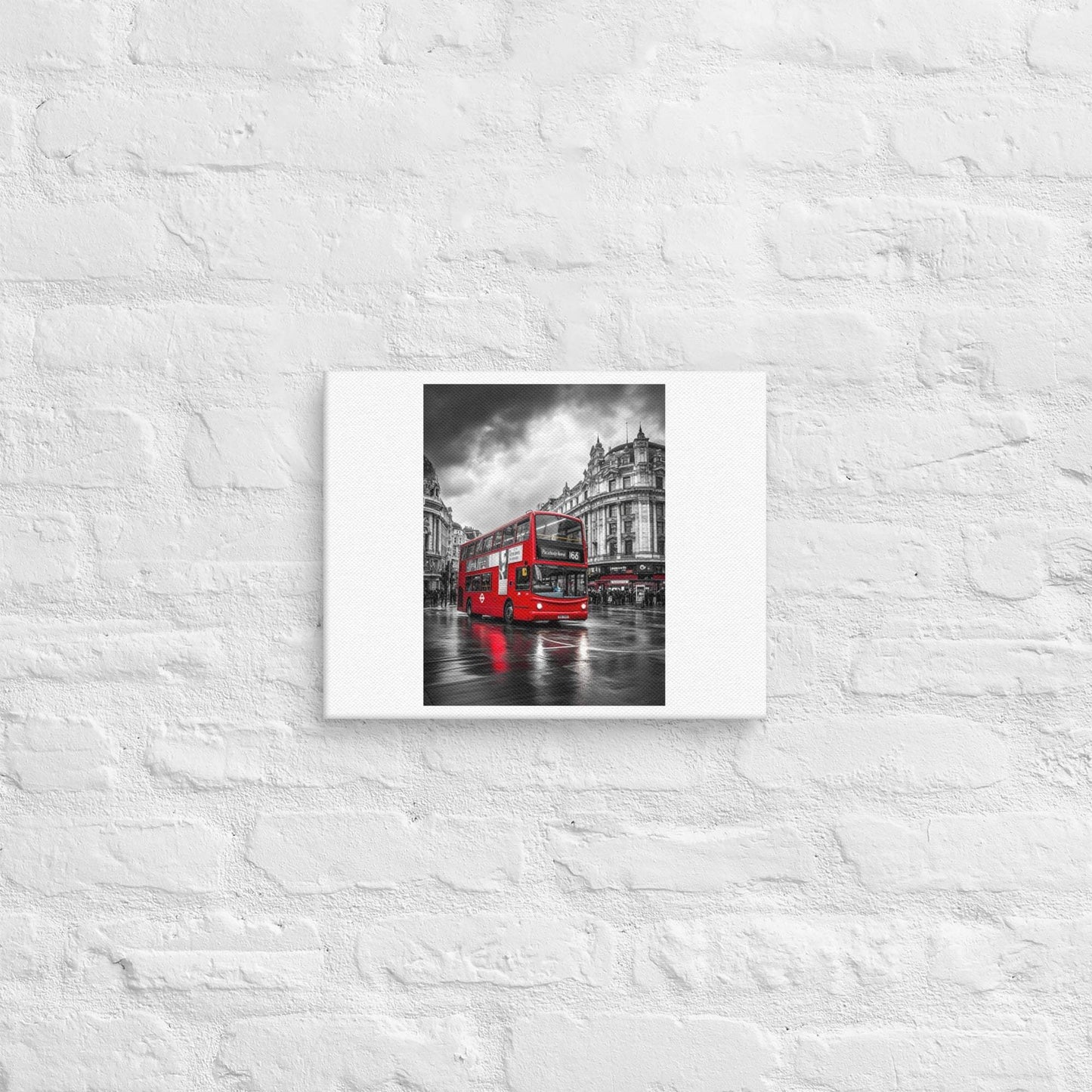 Black White City Canvas