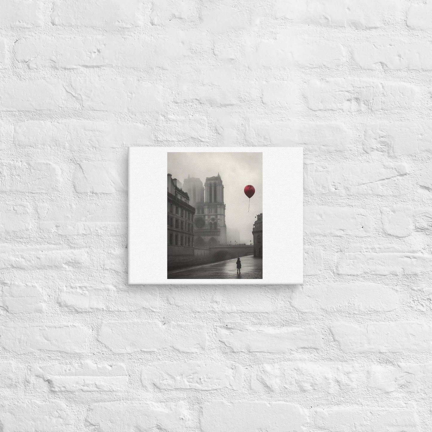 Black White City Canvas