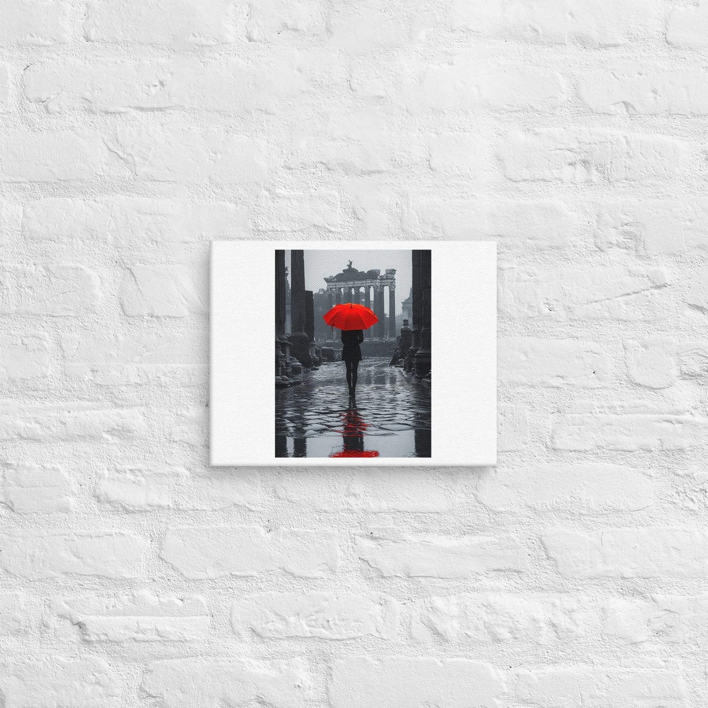 Black White City Canvas