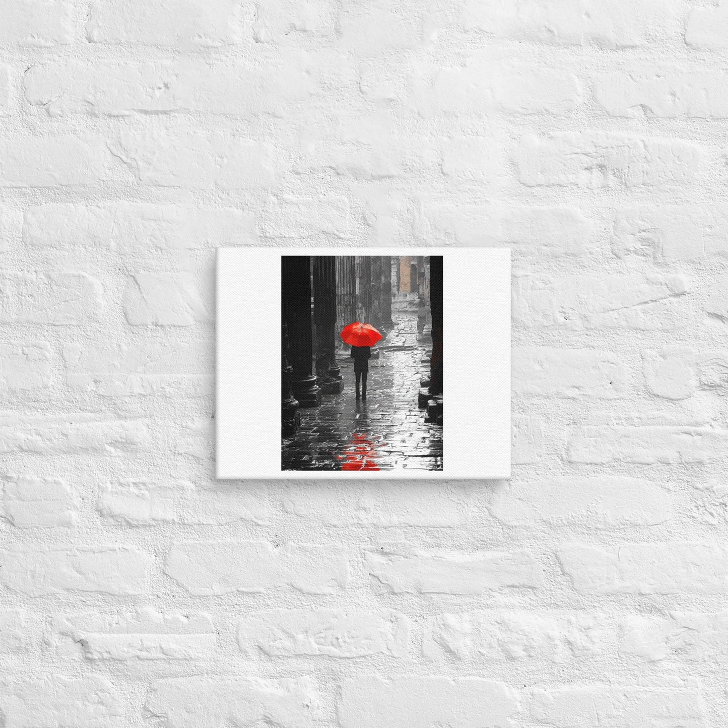 Black White City Canvas