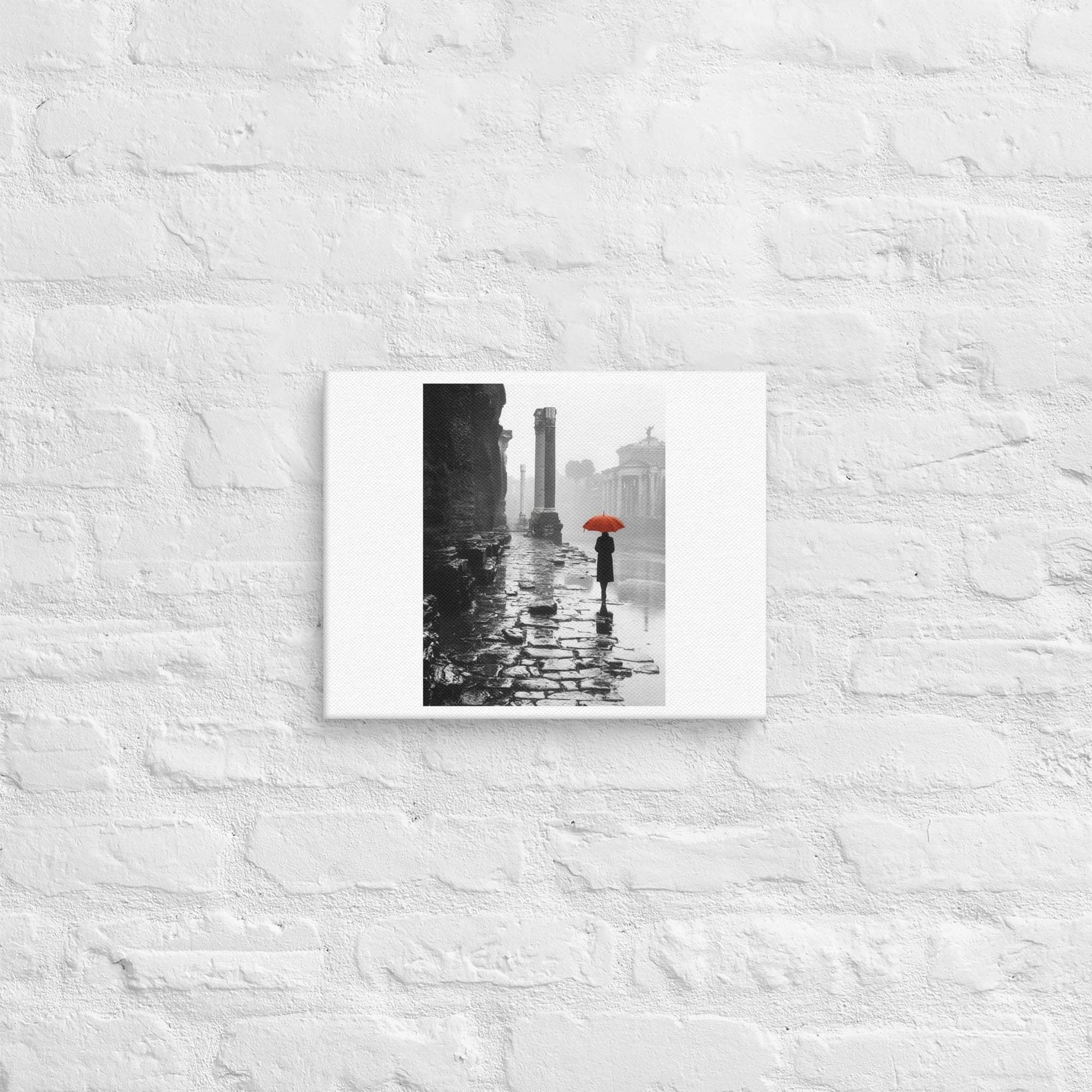 Black White City Canvas
